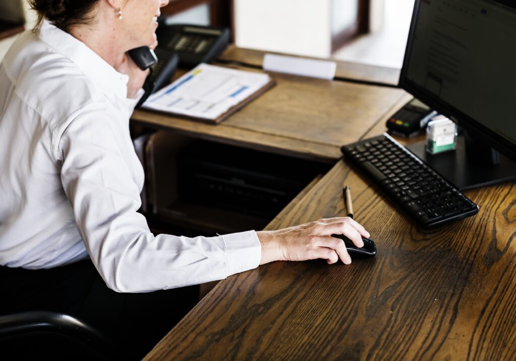 Gatekeeper working in an office.