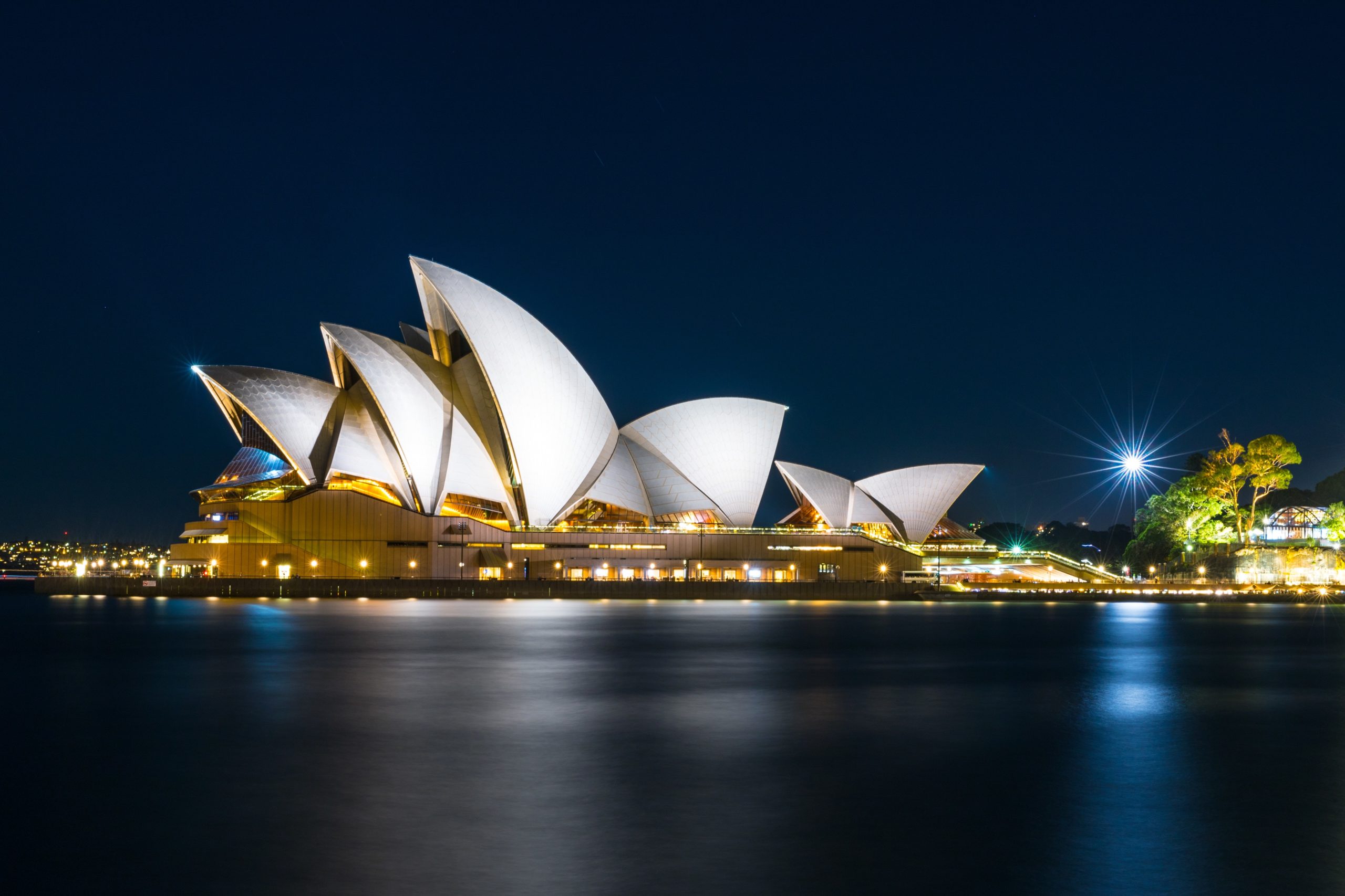 Sydney, Australia, at night.