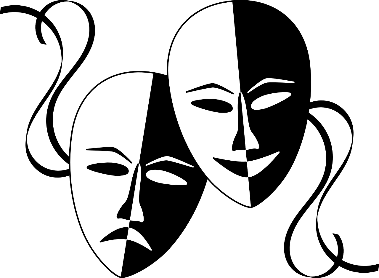 Theatre happy/sad masks.