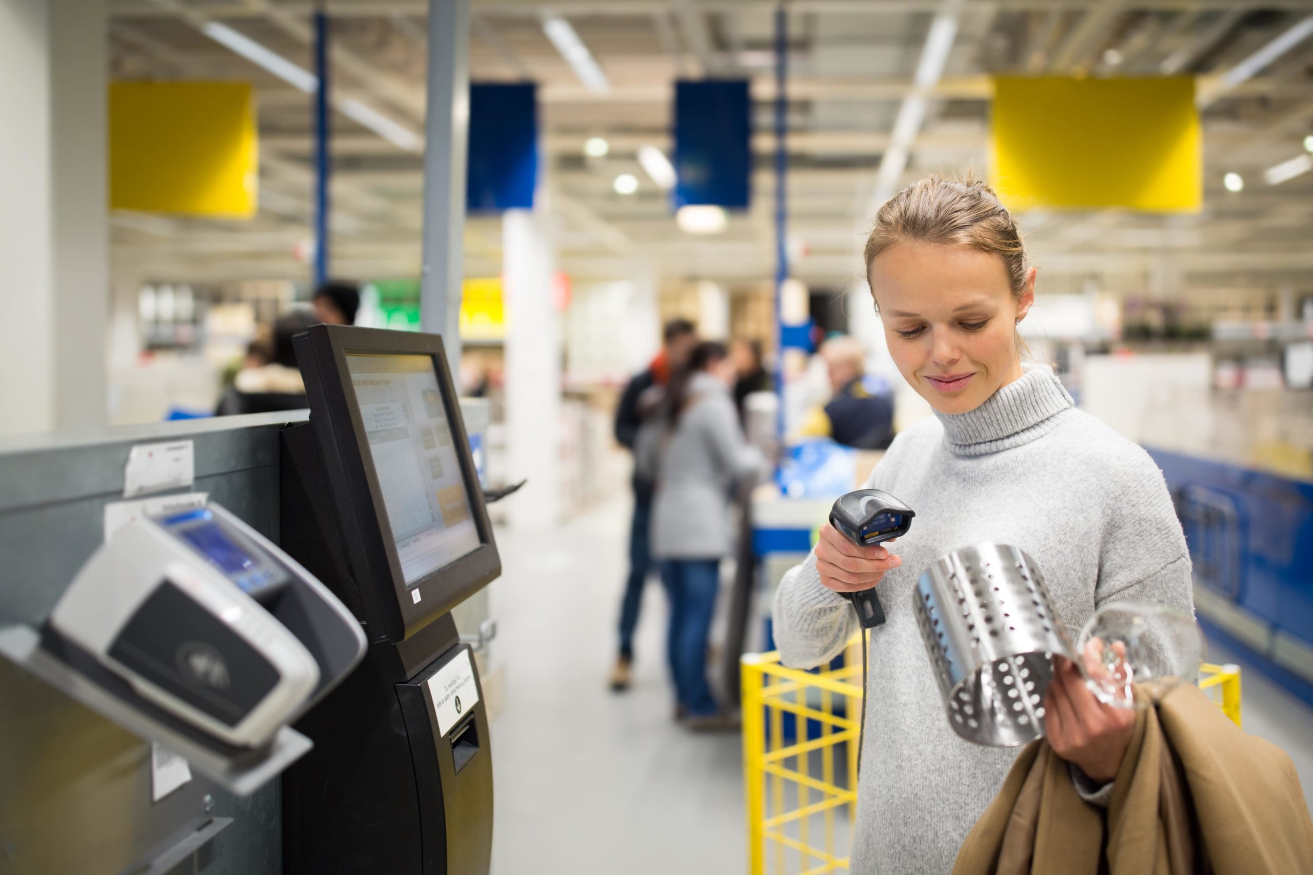 Woman shopping at IKEA.