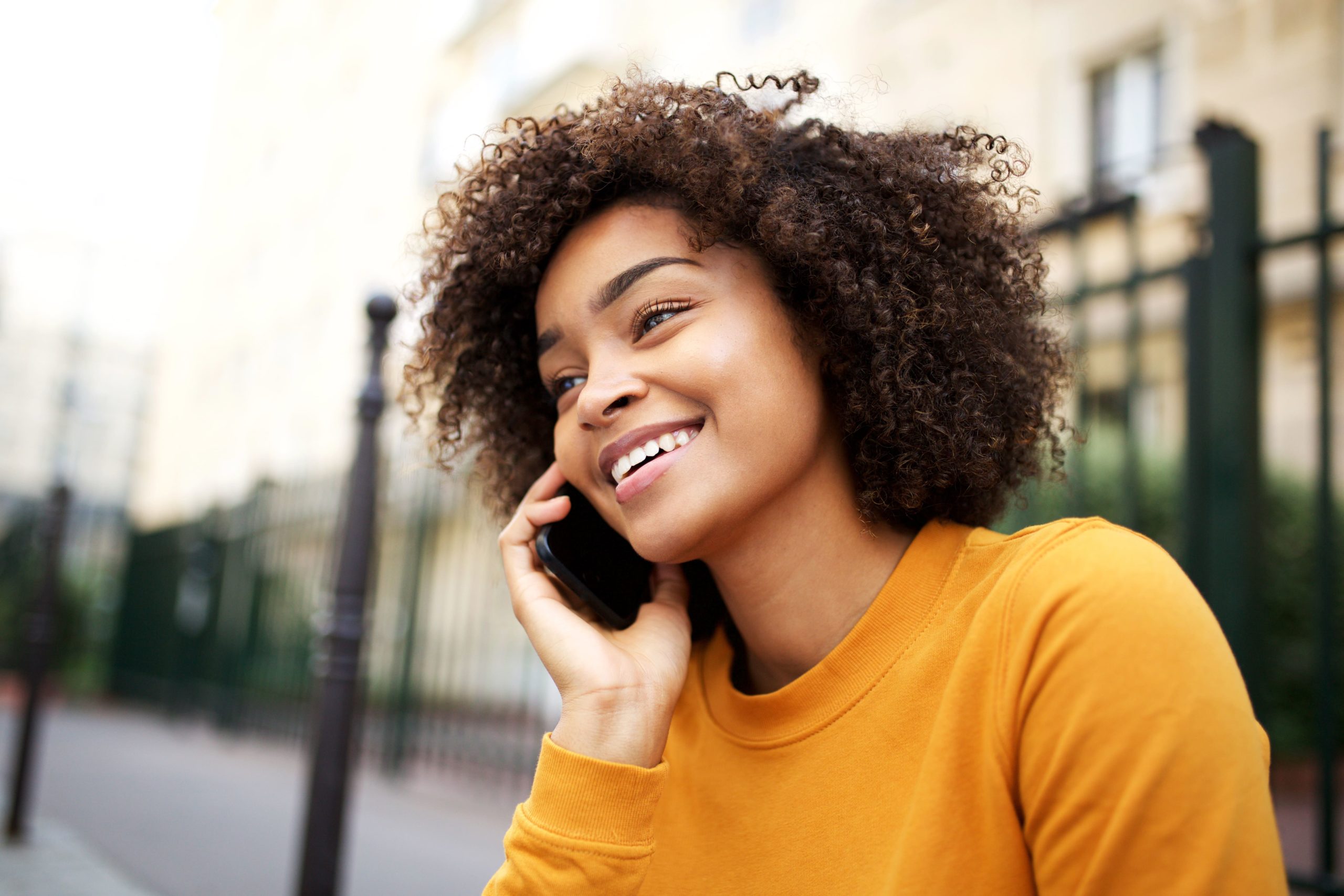 Young woman on the phone.